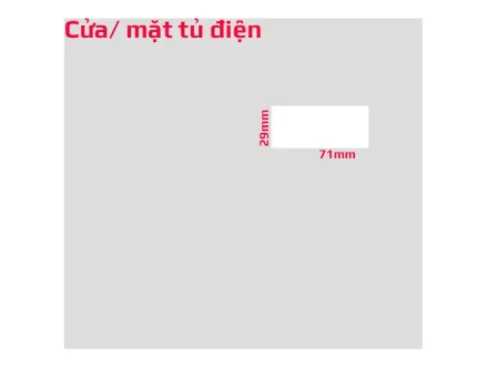 Khoét lổ kích thước 29x71 mm