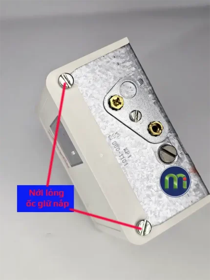 Nới lỏng 2 ốc vít giữ nắp